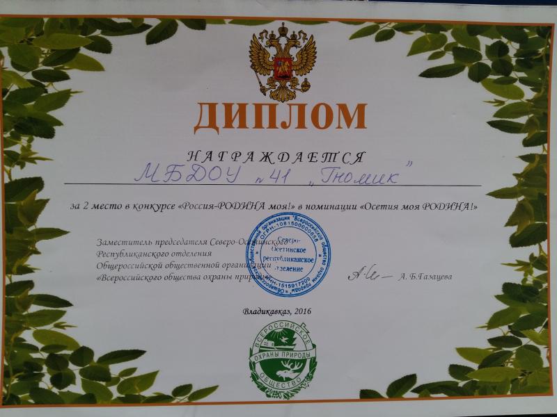 Диплом МБДОУ №41